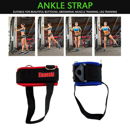 Adjustable D-ring Ankle Straps Gym With Foot Strap Cable Machine