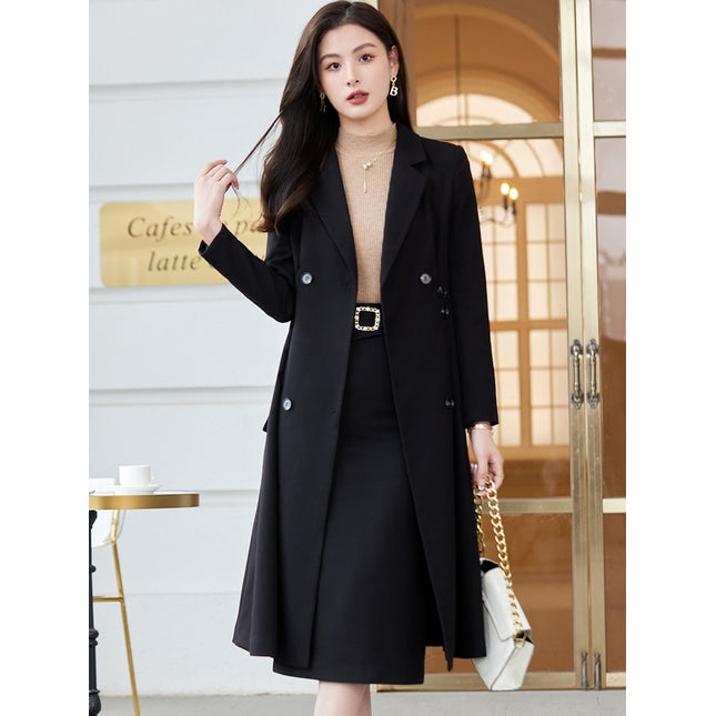 Black Apricot Coffee Office Ladies Formal Skirt Suit Women Female Long