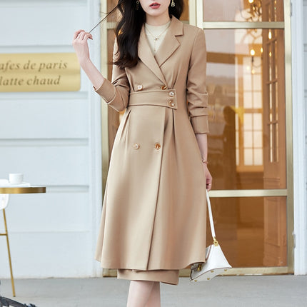 Black Apricot Coffee Office Ladies Formal Skirt Suit Women Female Long