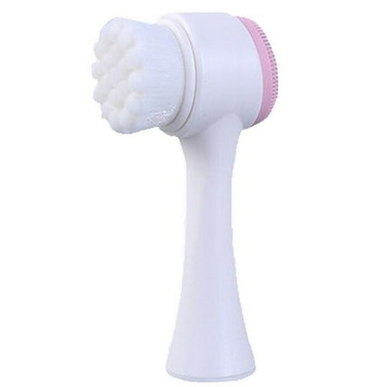 Double Sided Silica Gel Cleansing Brush Soft Fiber Cleansing Brush