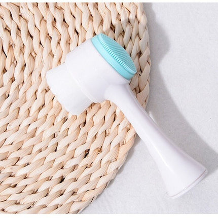Double Sided Silica Gel Cleansing Brush Soft Fiber Cleansing Brush