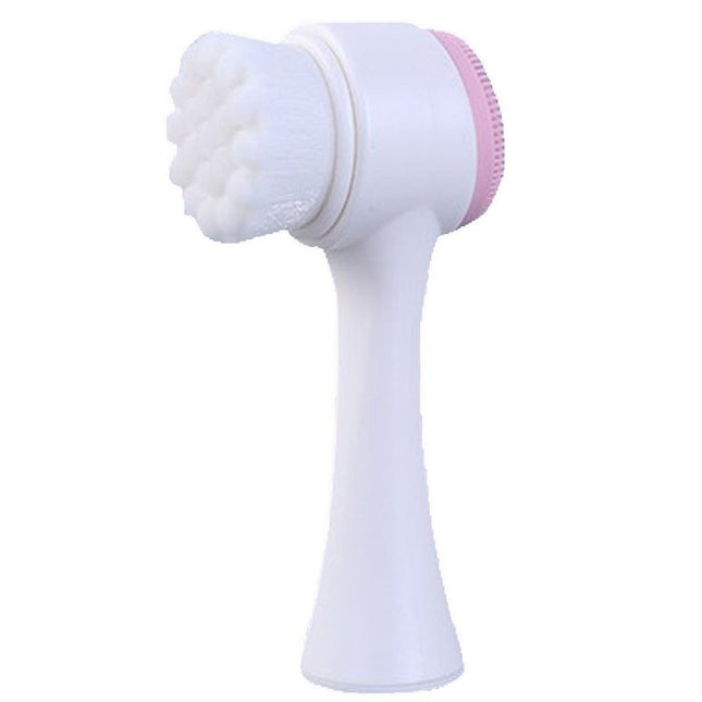 Double Sided Silica Gel Cleansing Brush Soft Fiber Cleansing Brush