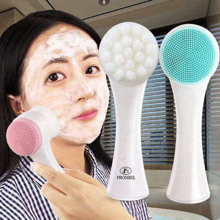 Double-sided Silica Gel Cleansing Brush Soft Fiber Cleansing Brush