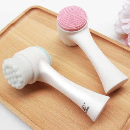 Double-sided Silica Gel Cleansing Brush Soft Fiber Cleansing Brush