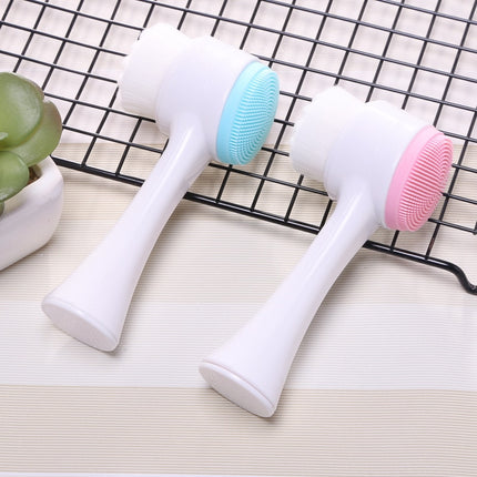 Double-sided Silica Gel Cleansing Brush Soft Fiber Cleansing Brush