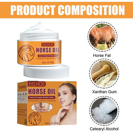 Horse Oil Anti Aging Remove Wrinkles Cream Moisturizing Collagen Lift