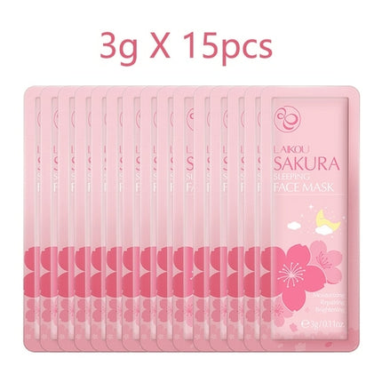 Japan Sakura Sleeping Face Mask Moisturizing Anti Wrinkle Night Facial
