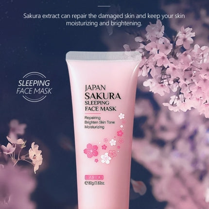 Japan Sakura Sleeping Face Mask Moisturizing Anti Wrinkle Night Facial