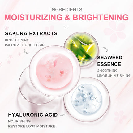Japan Sakura Sleeping Face Mask Moisturizing Anti Wrinkle Night Facial