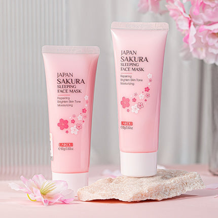 Japan Sakura Sleeping Face Mask Moisturizing Anti Wrinkle Night Facial