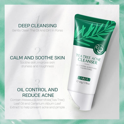 Laikou Tea Tree Acne Cleanser Oil Control Moisturizing Anti Aging