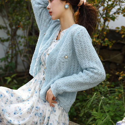 Mishow Spring Dresses For Women 2022 French Printed Chiffon Aline