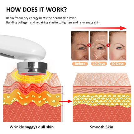 Rf Face Skin Tightening Electric Radio Frequency Massager Led Facial