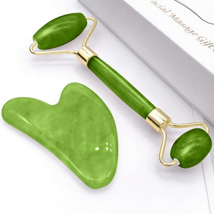 Resin Roller Face Massager 7 Colors Gua Sha Set Scraping Board Facial