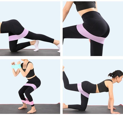 Set of elastic resistance bands for yoga