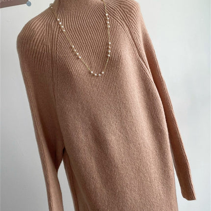 Women Dress Sweater Women Dress Thick Winter Fall Long Sleeve Knitted