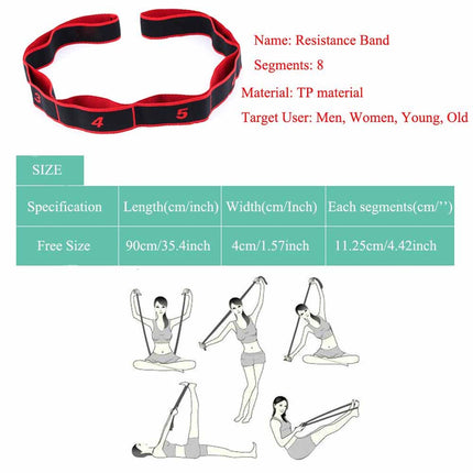 Yoga Pull Strap Belt Girl Elastic Latin Dance Stretching Band Loop