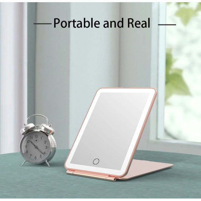 Live Flat Portable Makeup Mirror With LED Dimmable