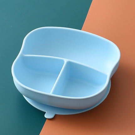 Big Sucker Children's Silicone Dinner Plate Integrated Food Supplement Partitioned