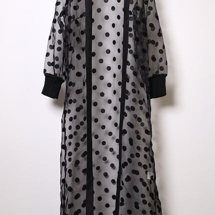 Cross-border Polka Dot Perspective Cardigan Long Shawl