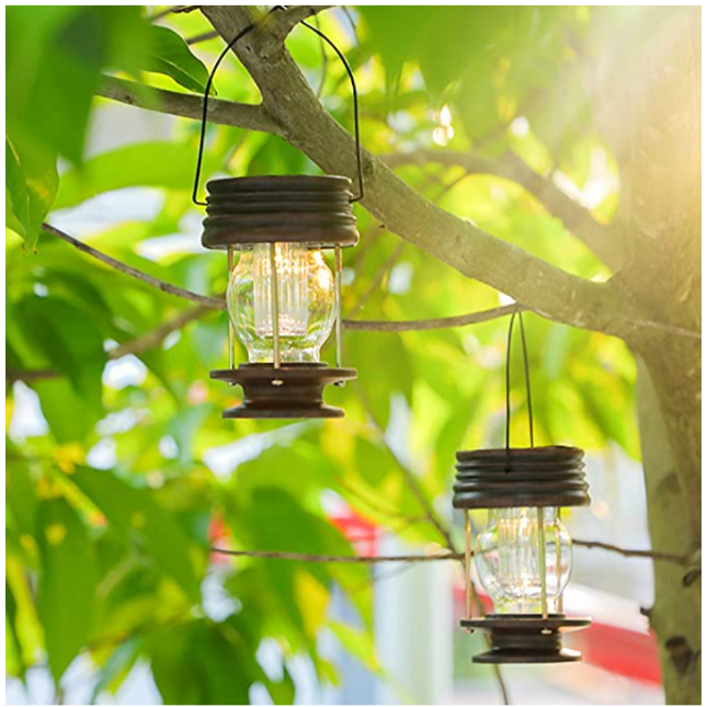 Solar Outdoor Courtyard Balcony Railing Chandelier Decoration Home Garden Fence