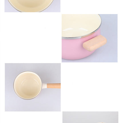 Japanese Enamel Soup Baby Food Supplement Milk Pot