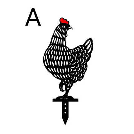 Chicken Yard Art Outdoor Garden Back Yard Gazon Stakes Hen Yard Decor