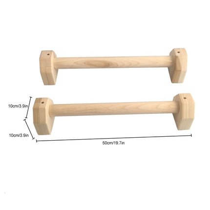 1Pair Wooden Fitness Push-Up Stands Bars