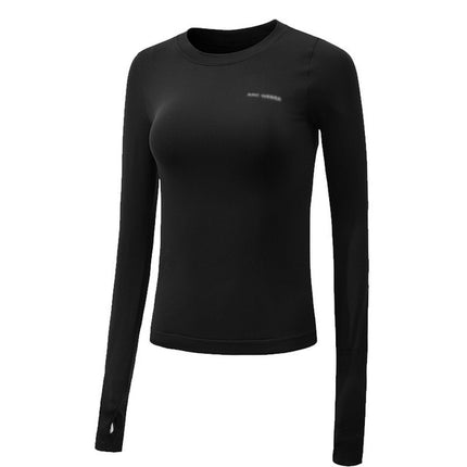 Solid Color High Elastic Gym Top