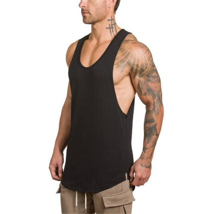 Cotton bodybuilding stringer tank top