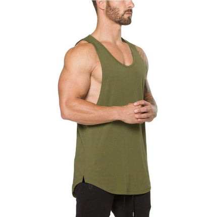 Cotton bodybuilding stringer tank top