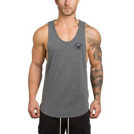Cotton bodybuilding stringer tank top