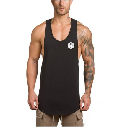 Cotton bodybuilding stringer tank top
