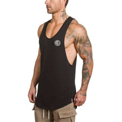 Cotton bodybuilding stringer tank top