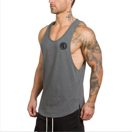 Cotton bodybuilding stringer tank top