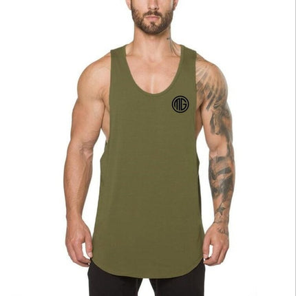 Cotton bodybuilding stringer tank top