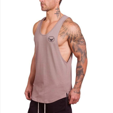 Cotton bodybuilding stringer tank top