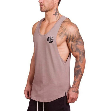 Cotton bodybuilding stringer tank top