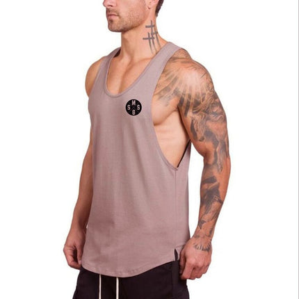Cotton bodybuilding stringer tank top