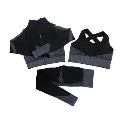 Fitness Suits Yoga Women Outfits 3pcs Sets