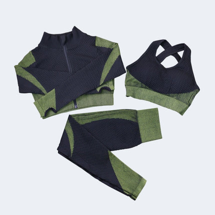 Fitness Suits Yoga Women Outfits 3pcs Sets