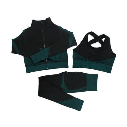 Fitness Suits Yoga Women Outfits 3pcs Sets