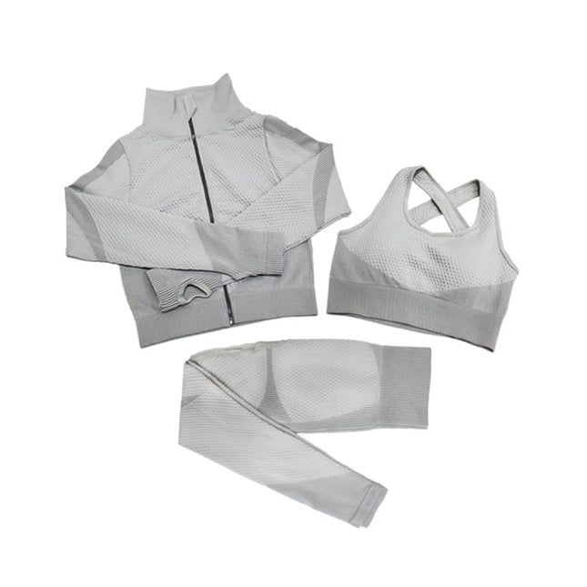 Fitness Suits Yoga Women Outfits 3pcs Sets