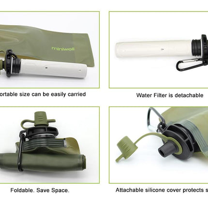Survival Outdoor Camping & Hiking Portable Water Purification with bag